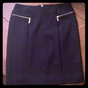 Navy blue pencil skirt